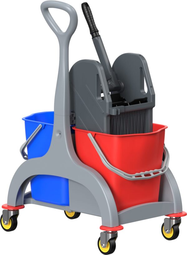 Double Mop Bucket Trolley